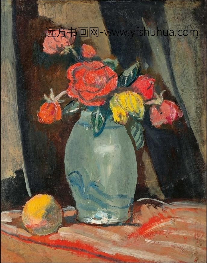 关良《红玫瑰》