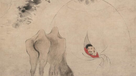 华喦 《雪驼残雪图》轴 纸本设色 纵 128cm 横 50 e1760524780426.jpg