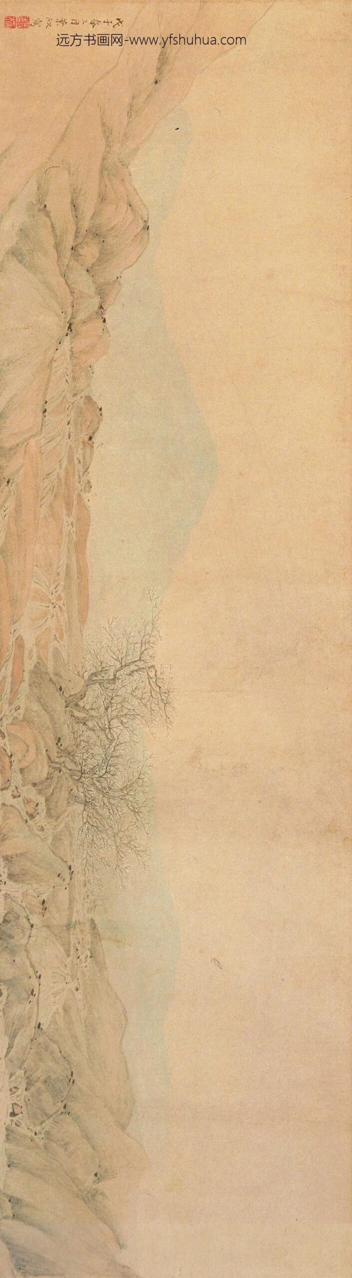 叶欣_梅花流泉图卷_