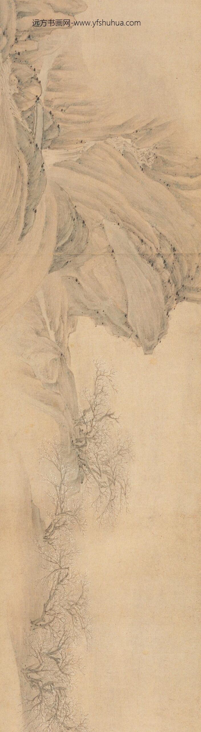 叶欣_梅花流泉图卷_