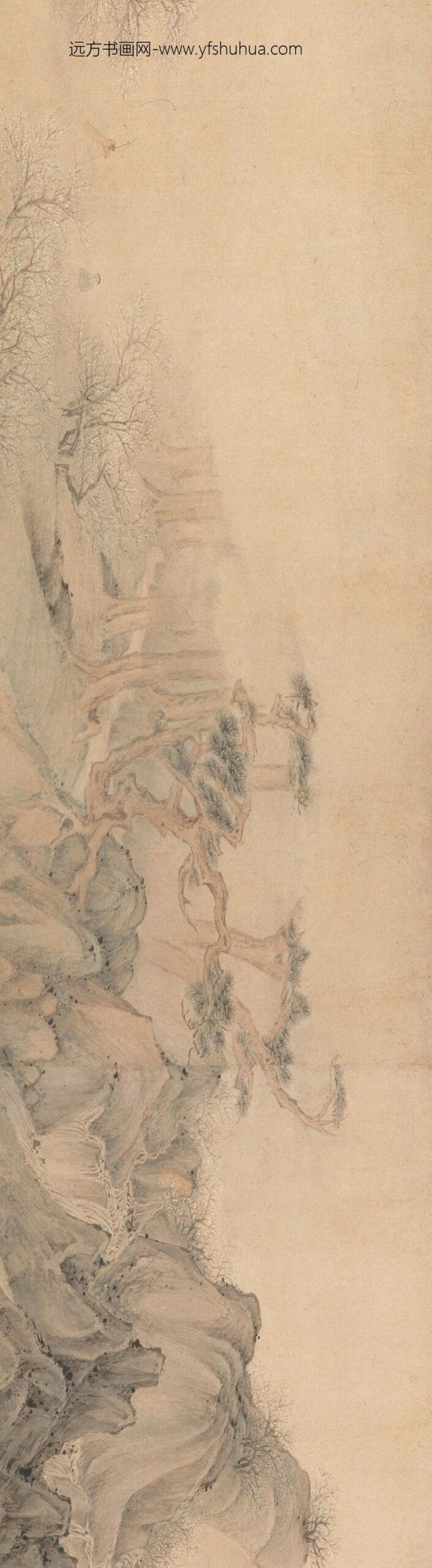 叶欣_梅花流泉图卷_