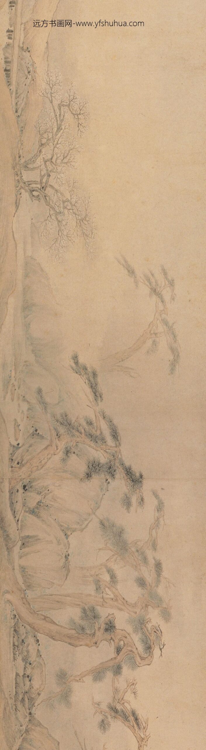 叶欣_梅花流泉图卷_