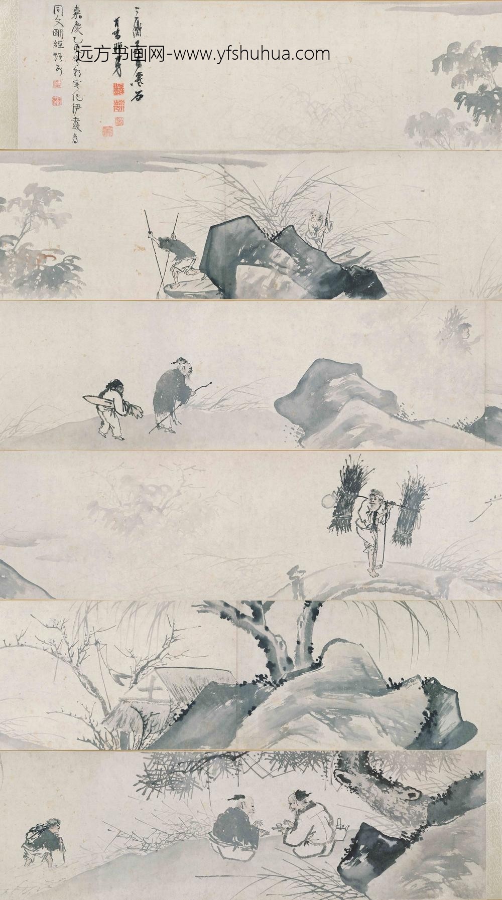 吴世恩_秋江琴酒图卷