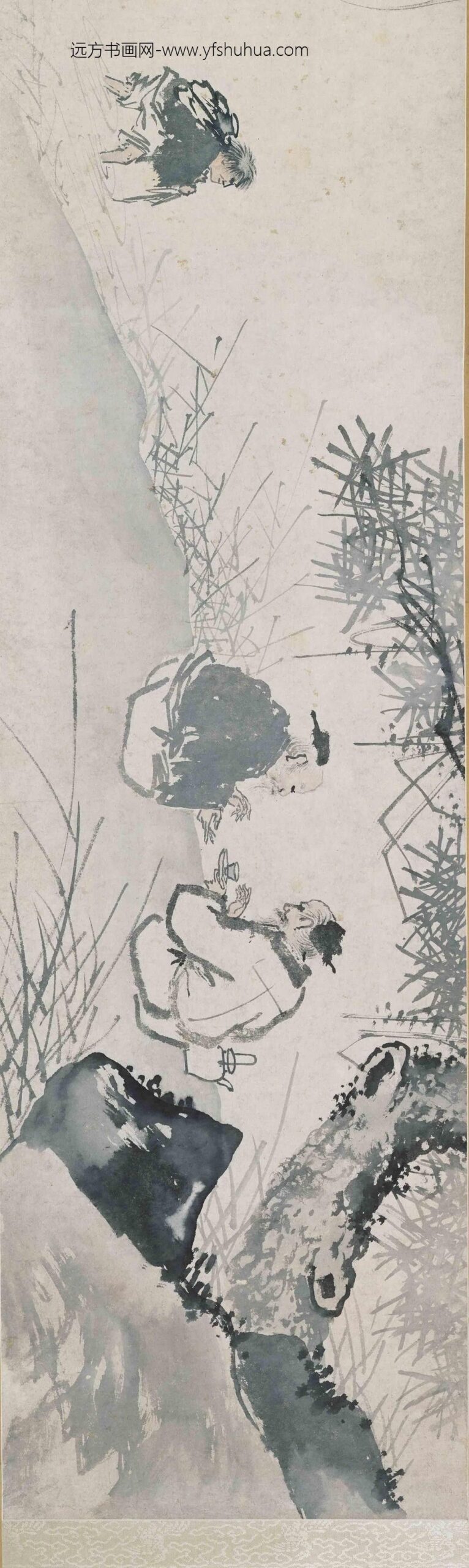 吴世恩_秋江琴酒图卷_