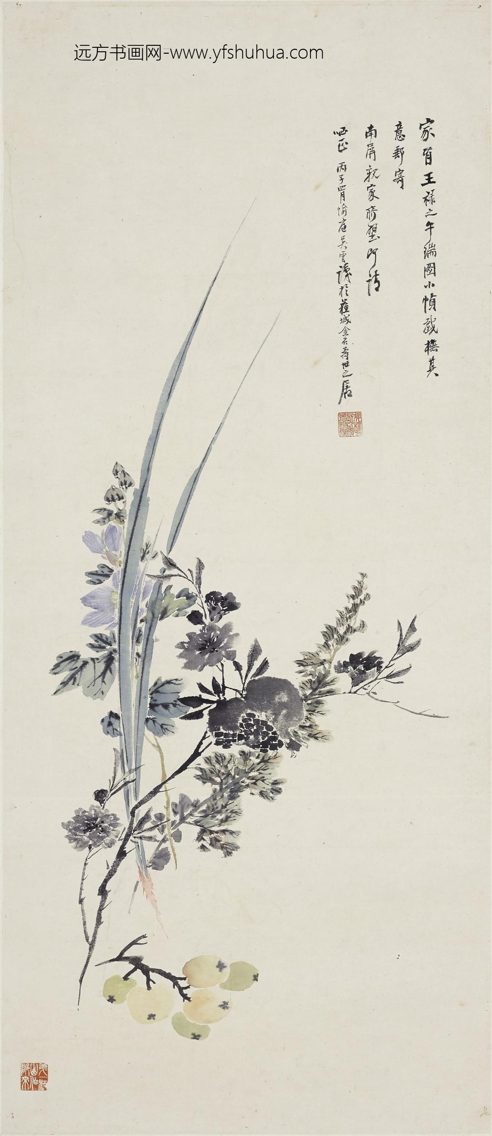 吴云_端午即景图轴