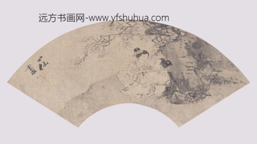 吴伟 仕女扇页.jpg