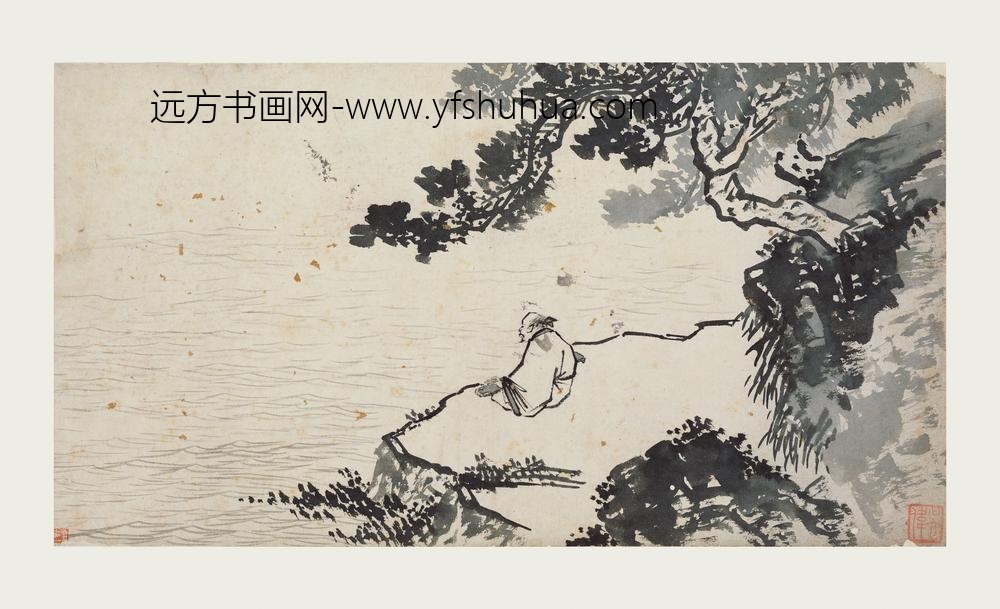 吴伟_山水人物册