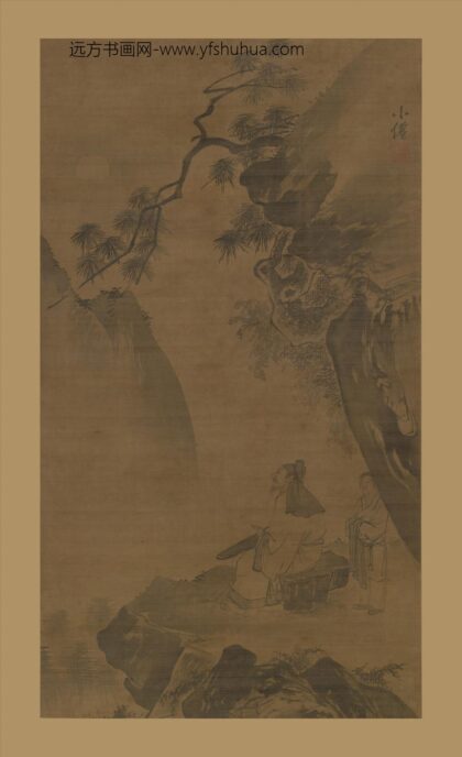 吴伟 松谷抚琴图轴.jpg