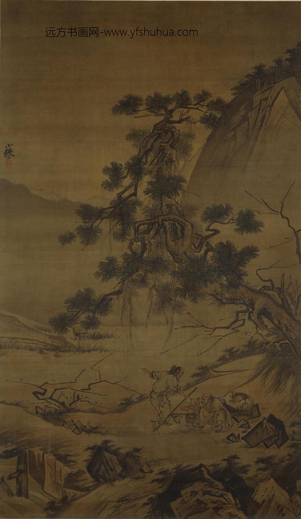 吴伟_松阴小憩图轴