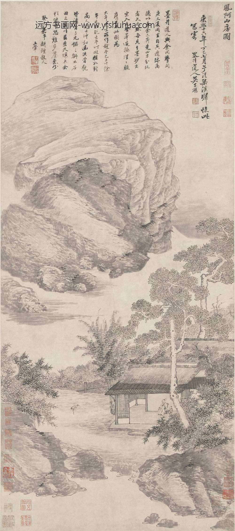 吴历_凤阿山房图轴