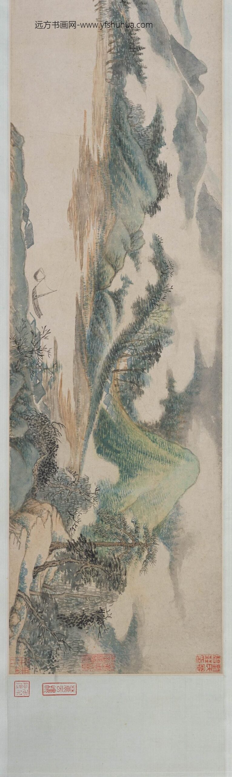 吴历_山中苦雨图卷_