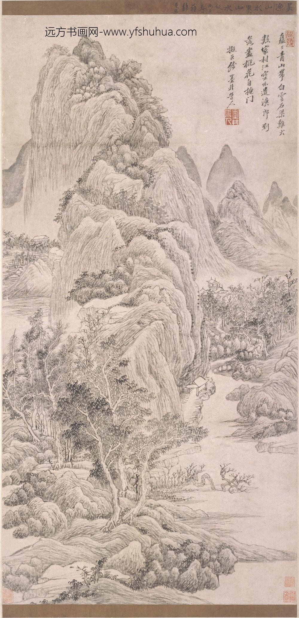 吴历_山村深隐图轴