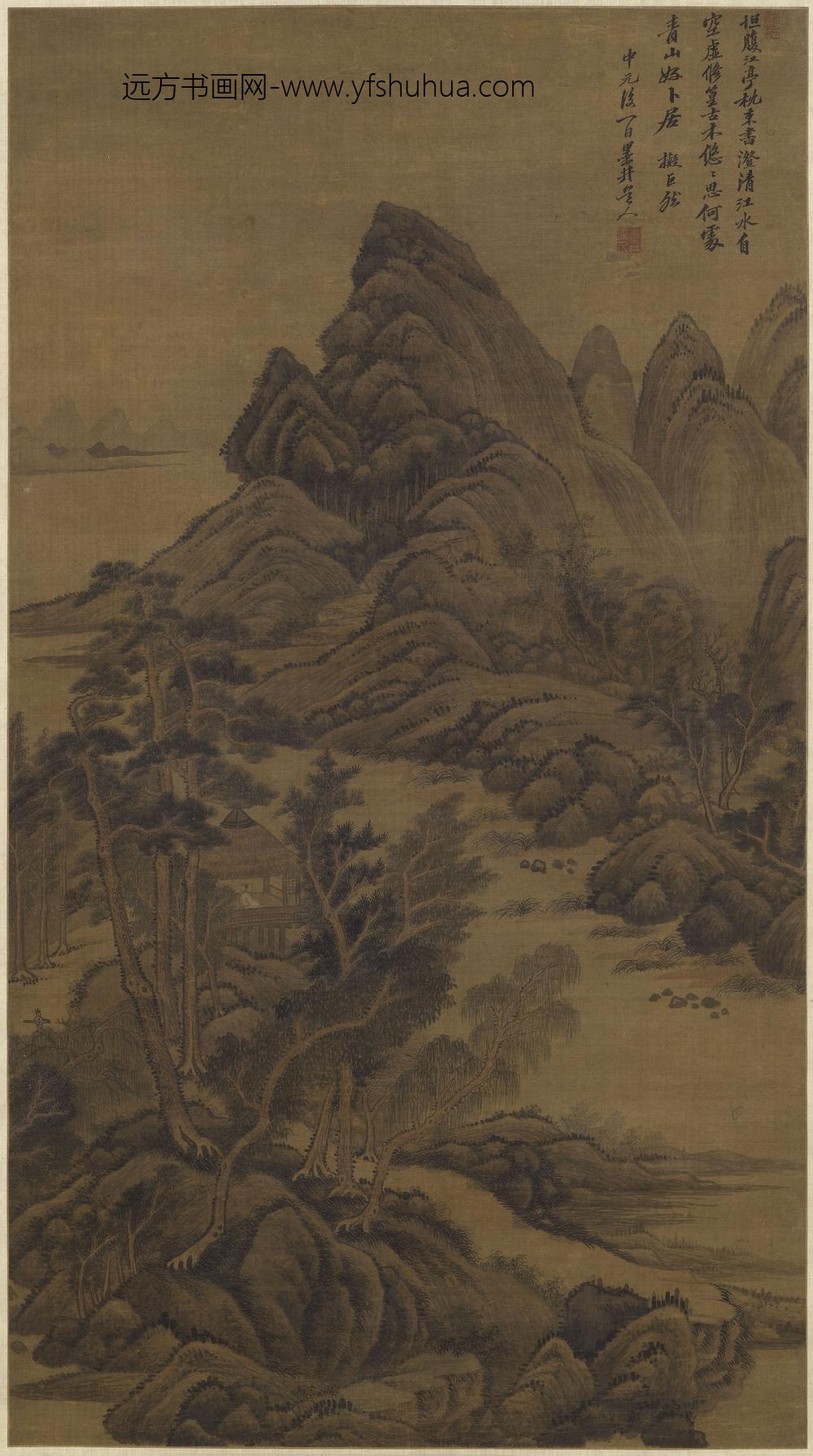 吴历_拟巨然山水图轴