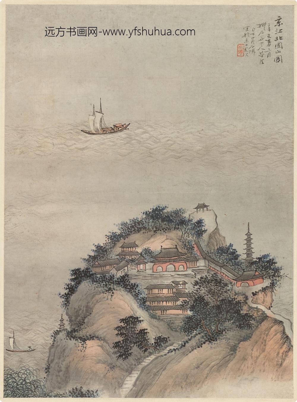 吴庆云_京江北固山图轴