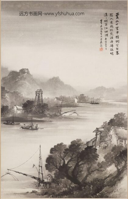 吴庆云 烟江待捕图轴.jpg