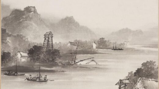 吴庆云 烟江待捕图轴.jpg