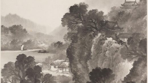 吴庆云 烟雨归村图轴 2.jpg