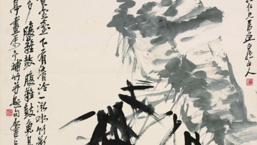 吴昌硕 和王震合作竹石双鸦图轴.jpg