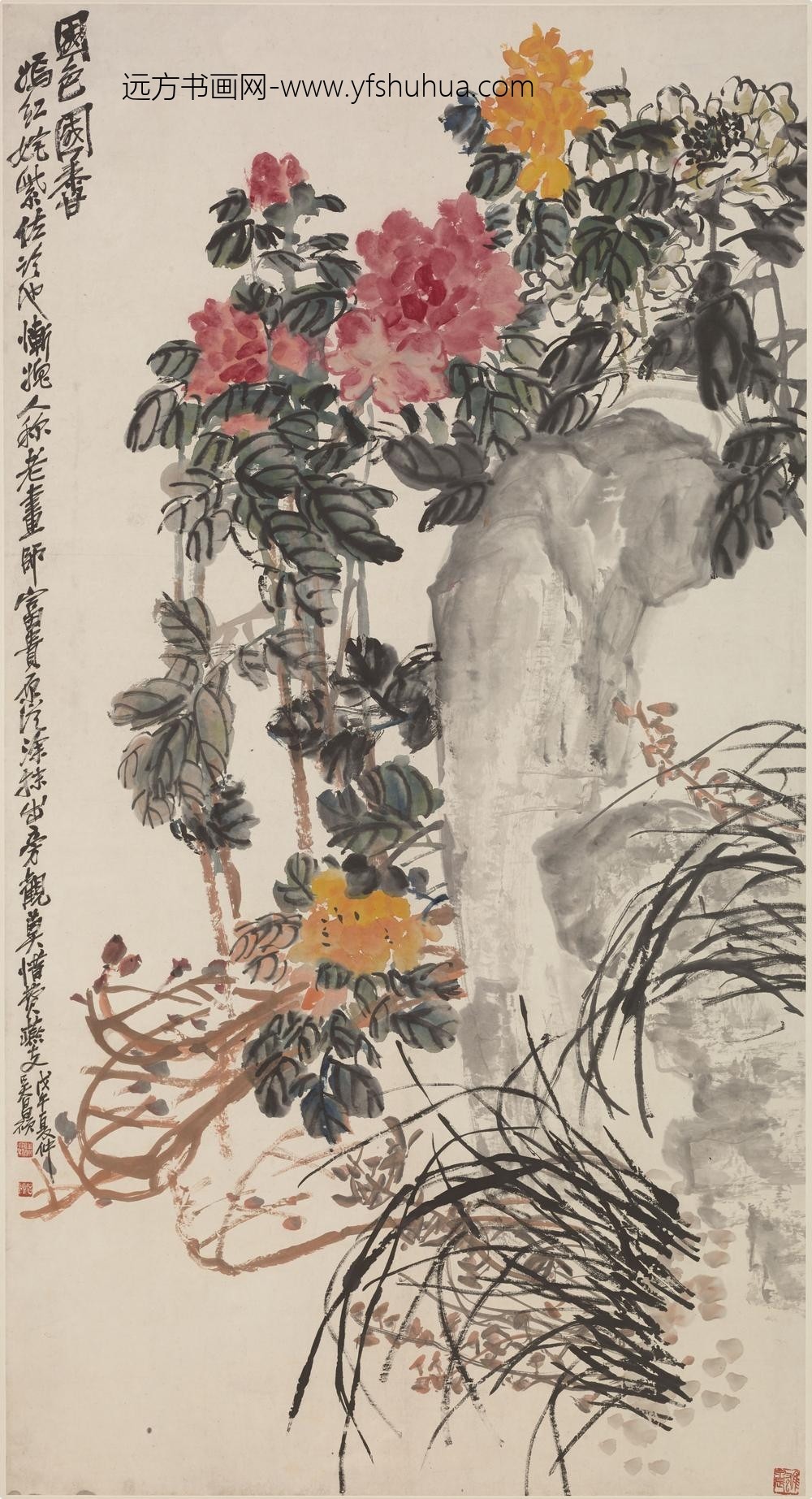 吴昌硕_国色国香图轴