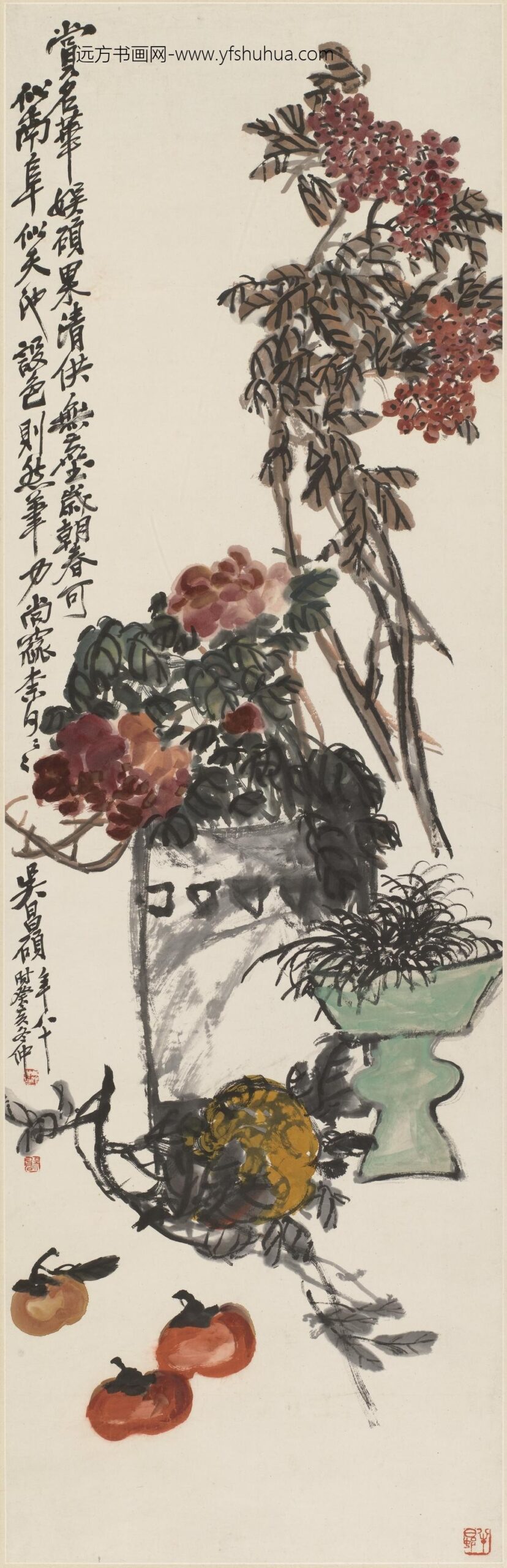 吴昌硕_岁朝图轴