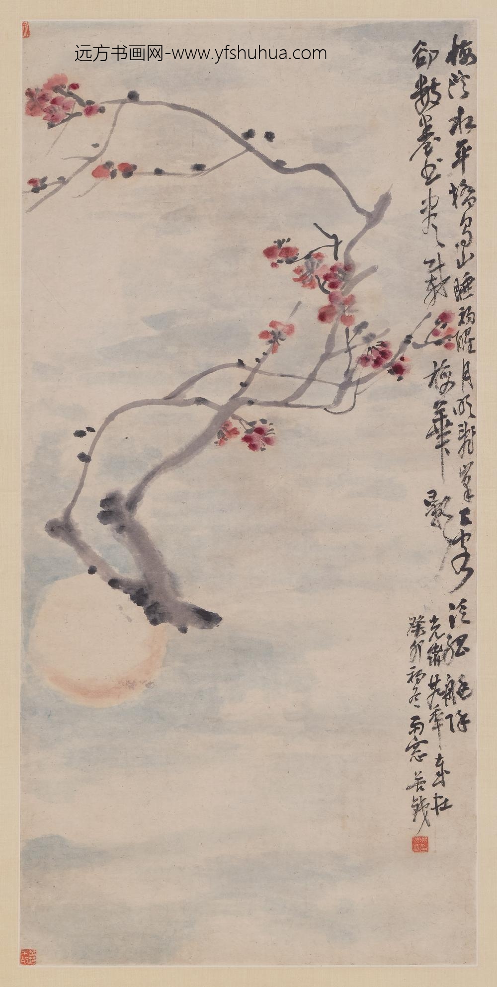 吴昌硕_月梅图轴