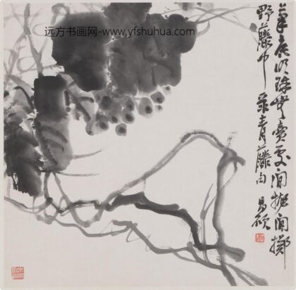 吴昌硕 水墨葡萄单片.jpg