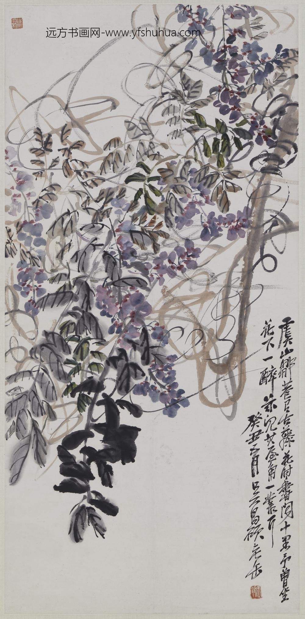 吴昌硕_紫藤图轴-