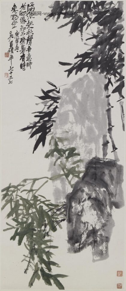 吴昌硕 翠篁墨竹轴.jpg