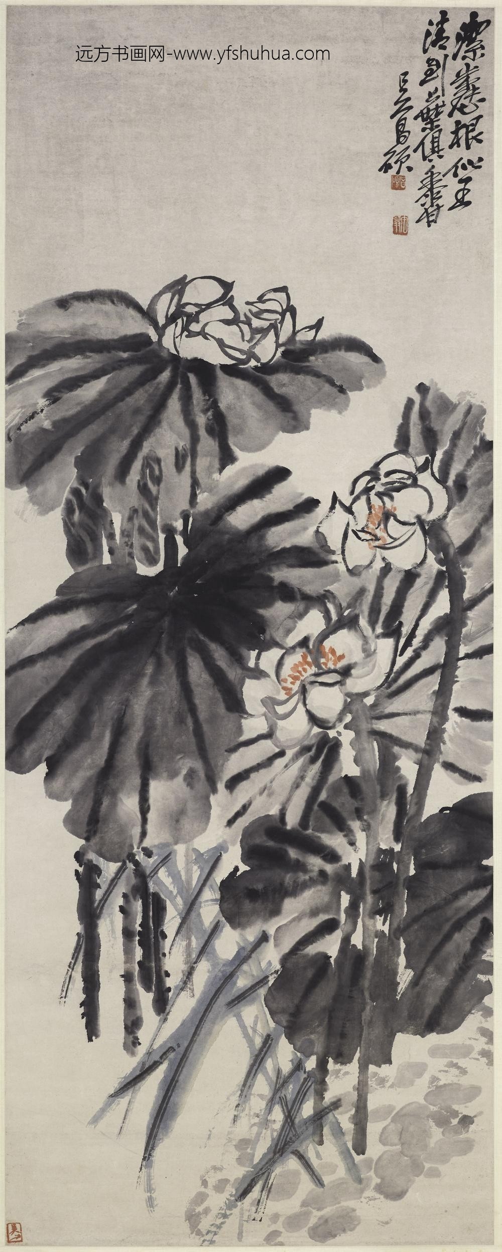 吴昌硕_荷花图轴-