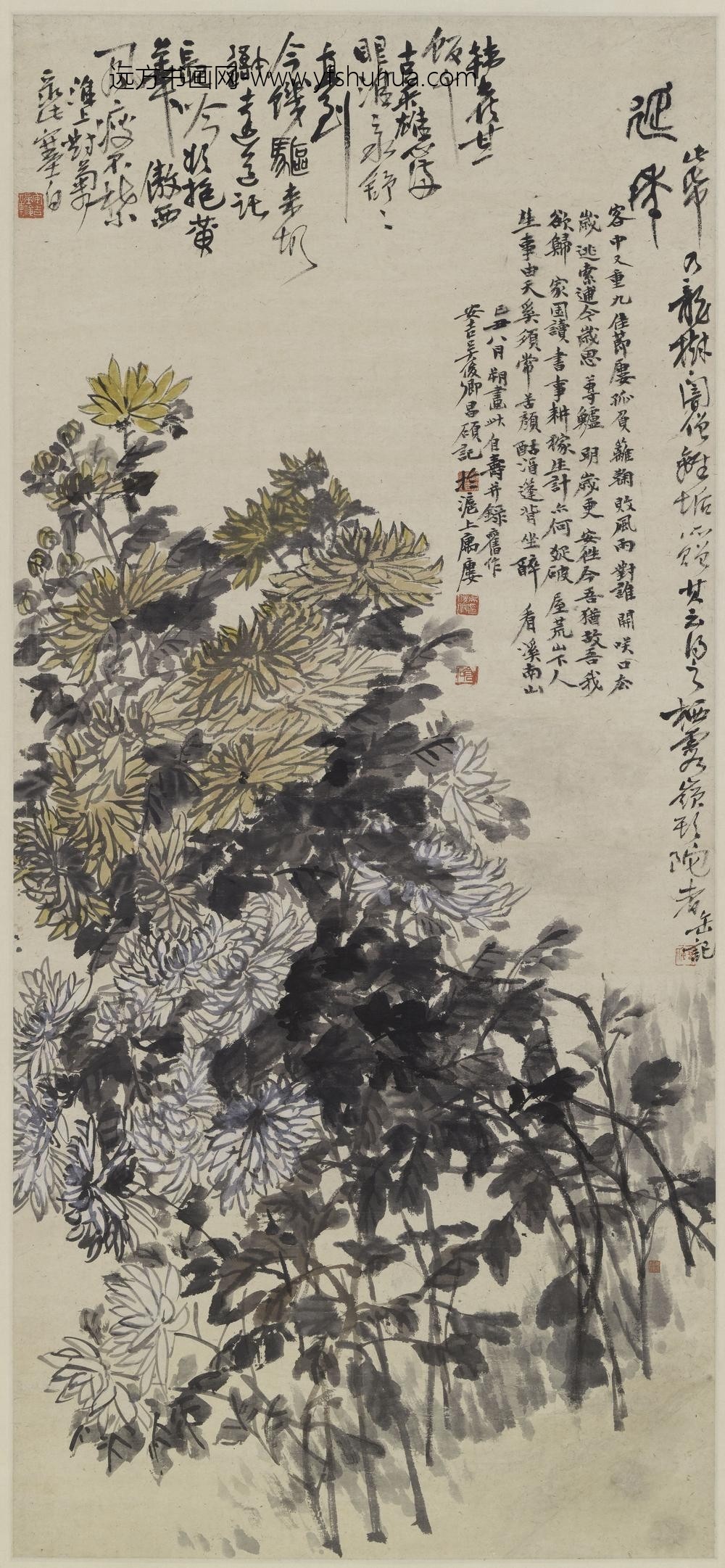 吴昌硕_菊花图轴-