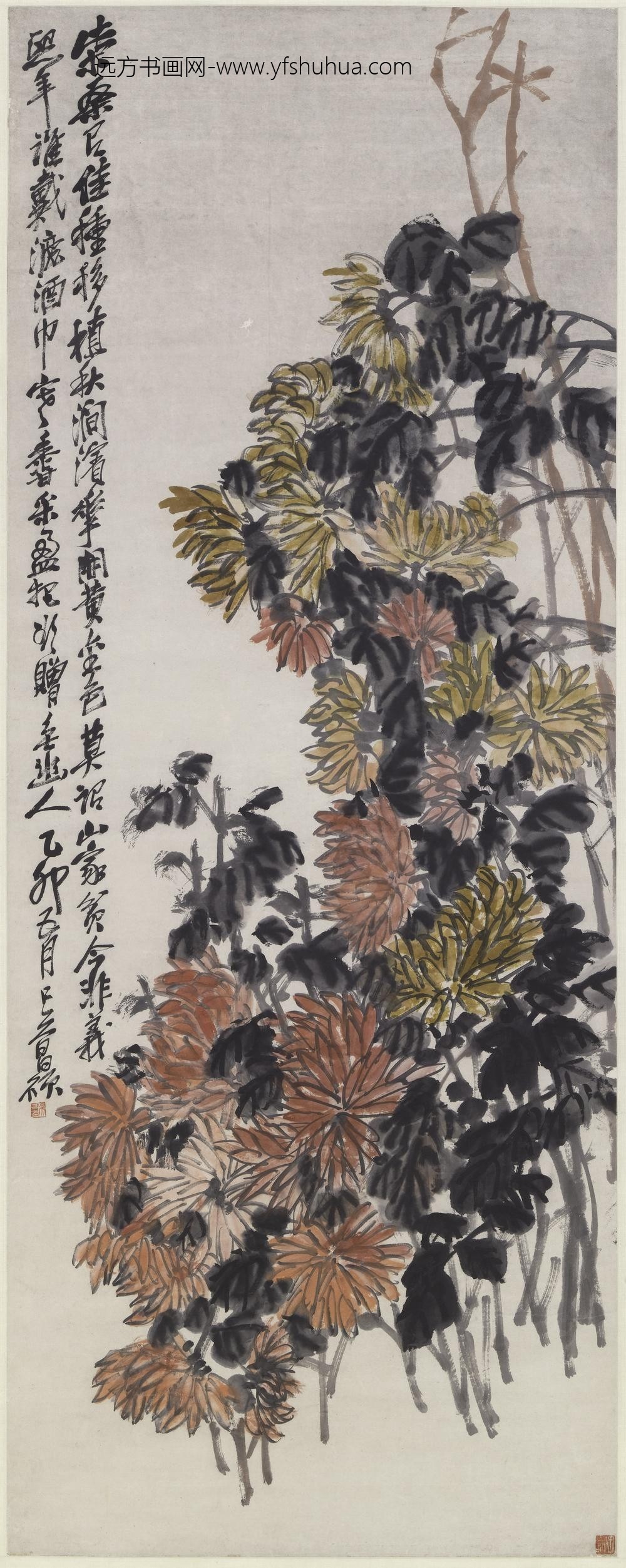 吴昌硕_菊花图轴-