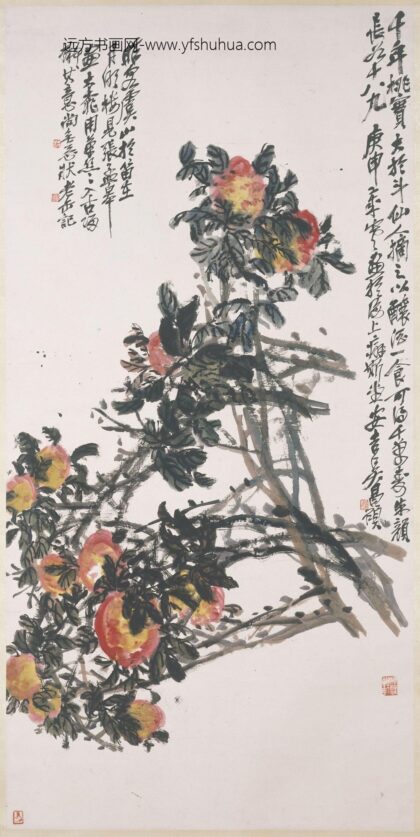 吴昌硕 蟠桃轴.jpg