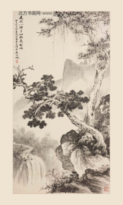 吴湖帆 松风鸣泉图轴.jpg