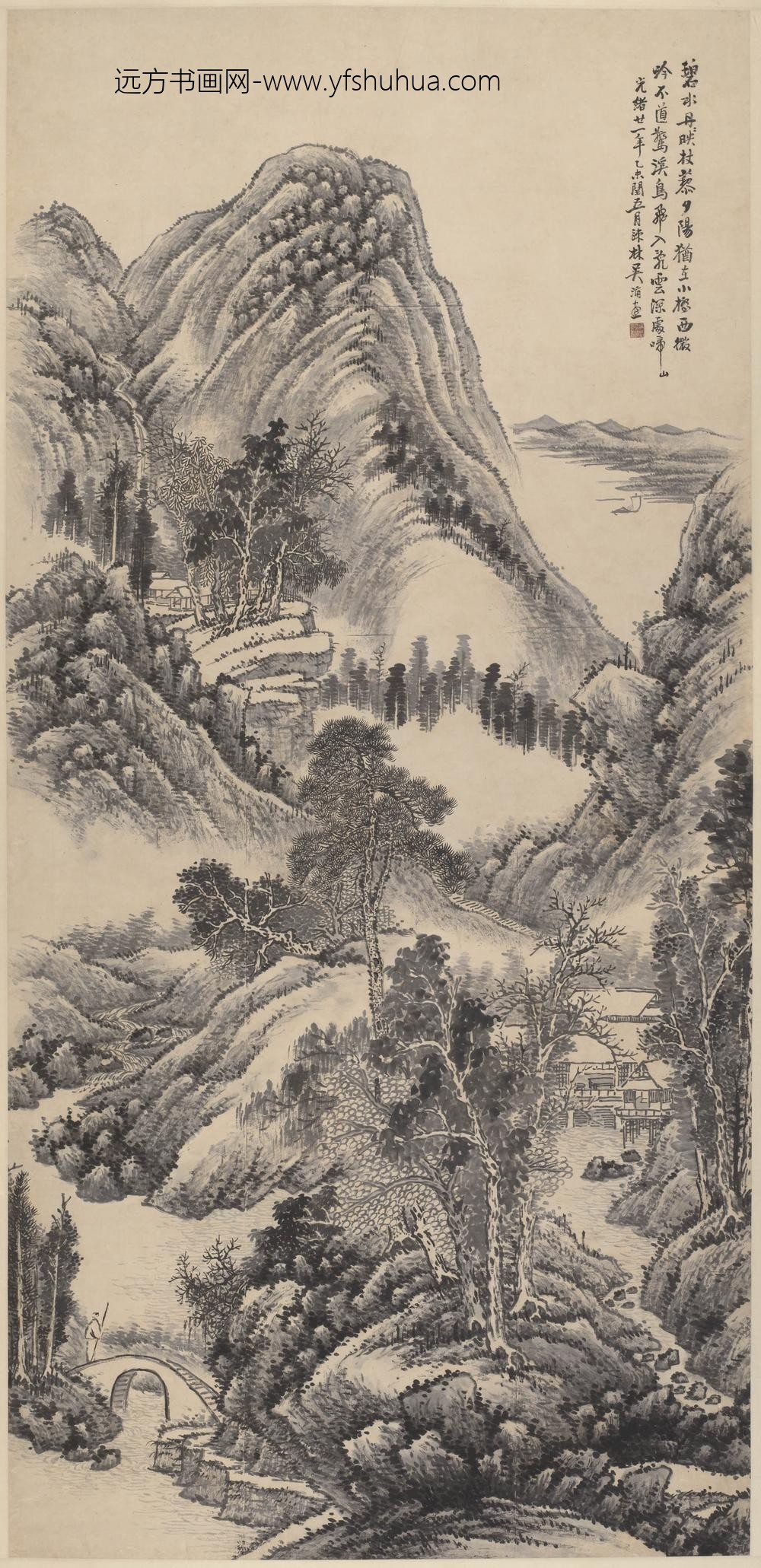 吴滔_碧水丹山图轴