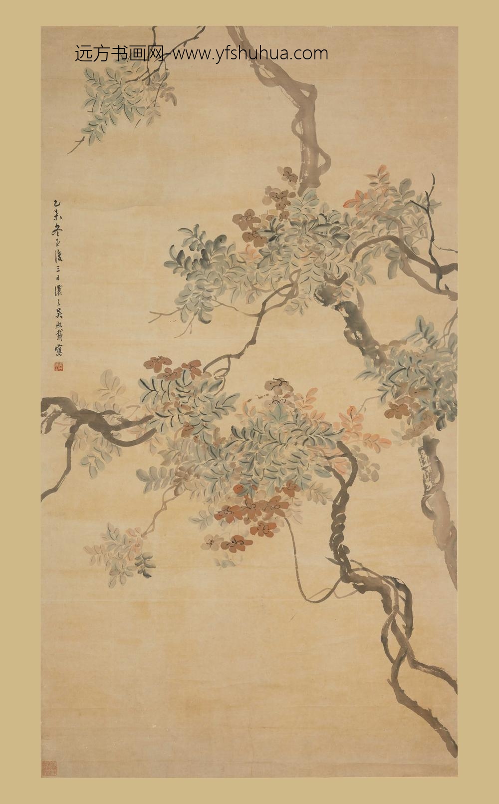 吴熙载（让之）_凌霄花图轴