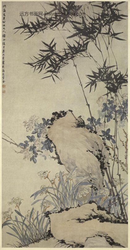 吴熙载（让之） 花卉轴 1.jpg