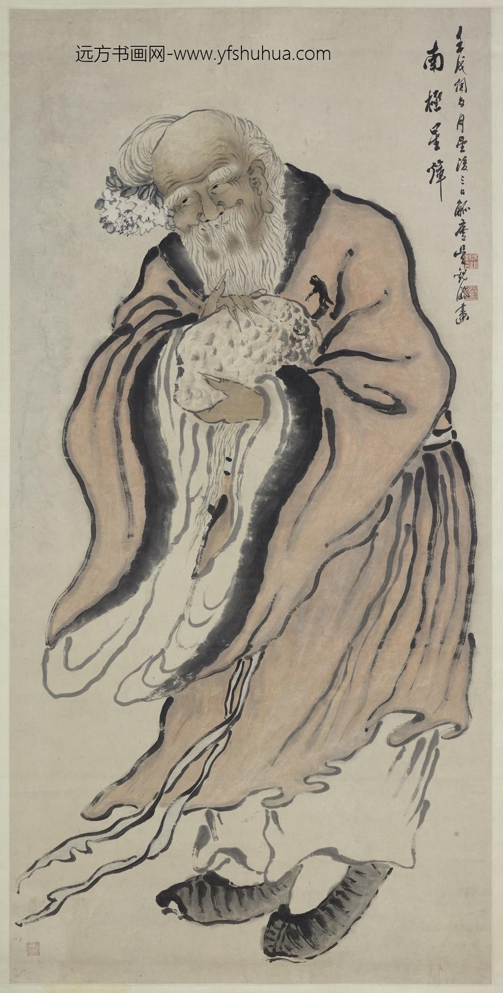 吴观岱-宗泰_南极星辉图轴