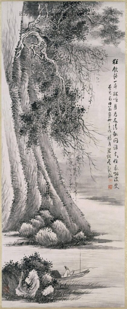 吴观岱 宗泰 烟波罗钓图轴.jpg