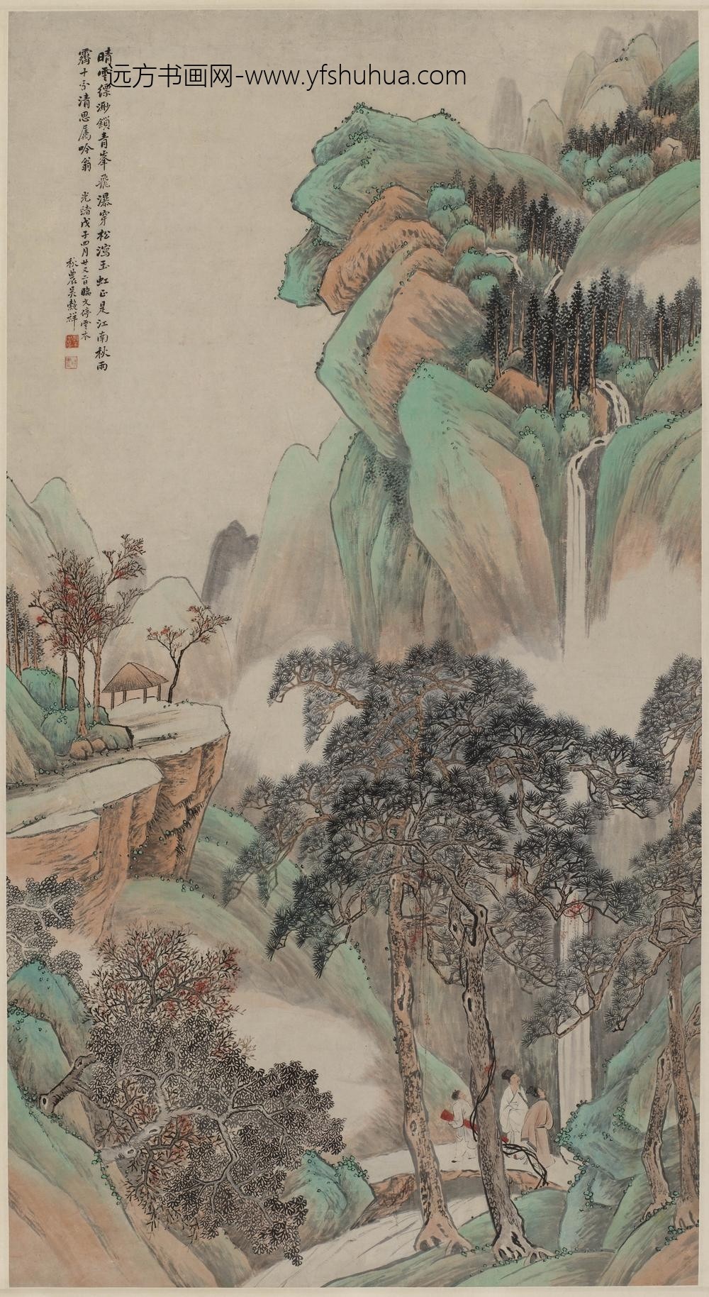 吴谷祥（吴榖祥）_临文徵明青绿山水轴