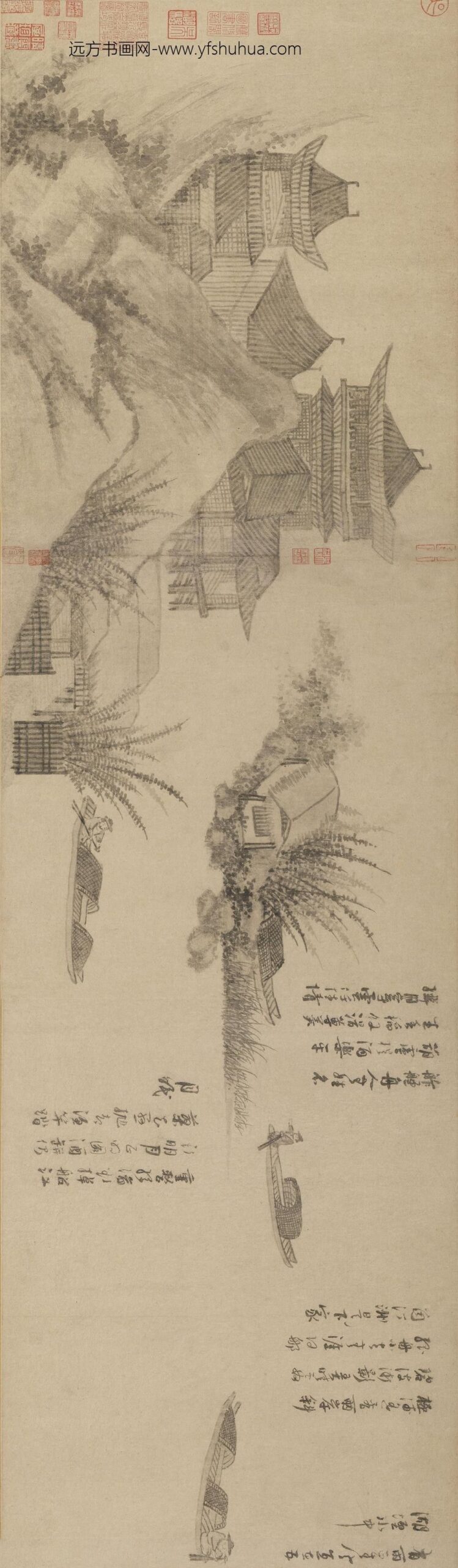 吴镇_渔父图卷_