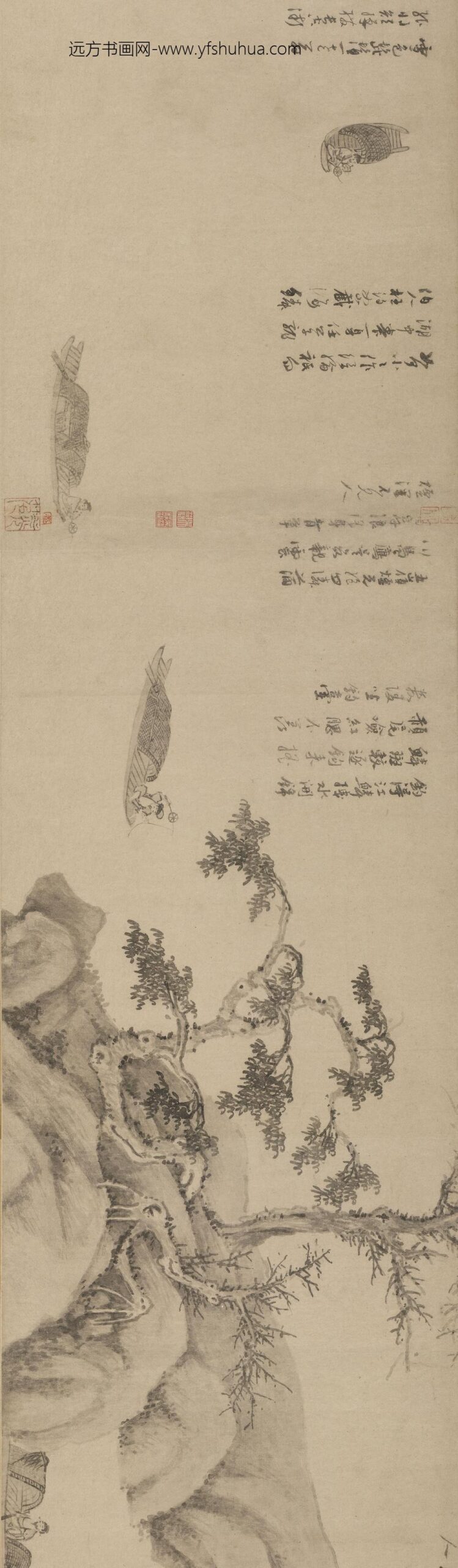 吴镇_渔父图卷_