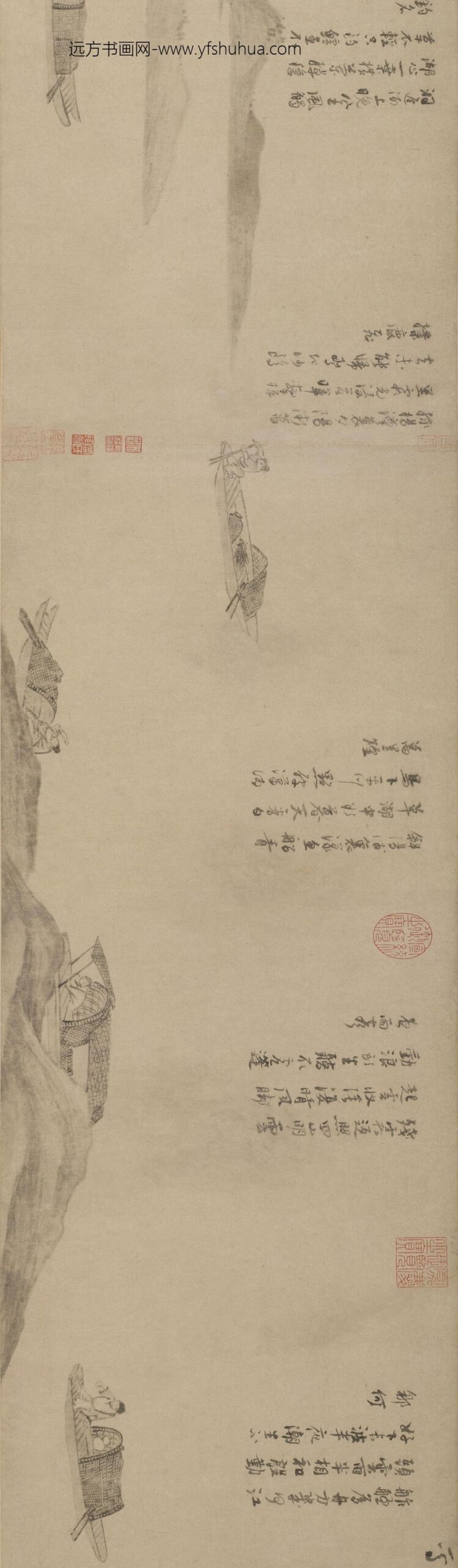 吴镇_渔父图卷_