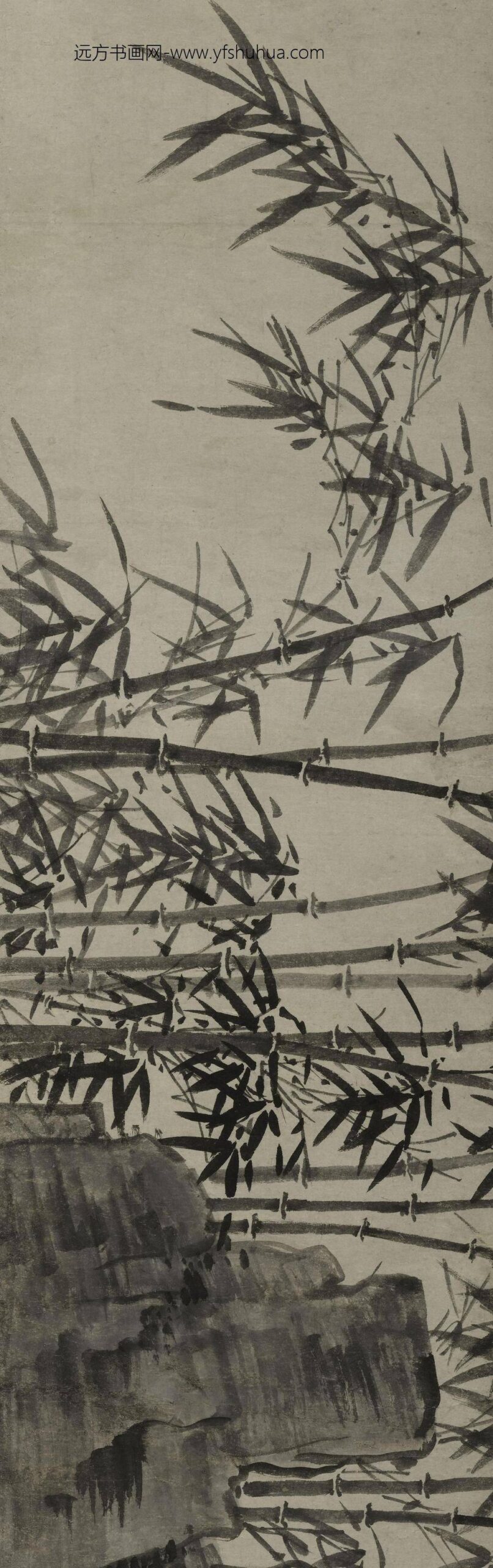 吴镇_竹谱图卷_