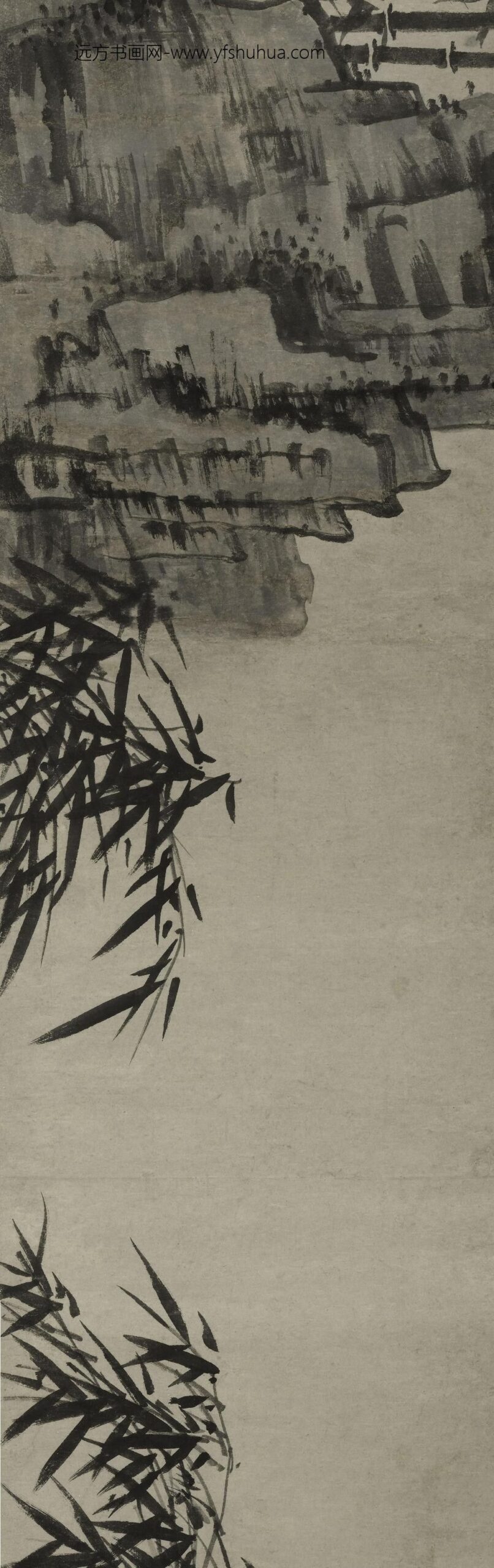 吴镇_竹谱图卷_