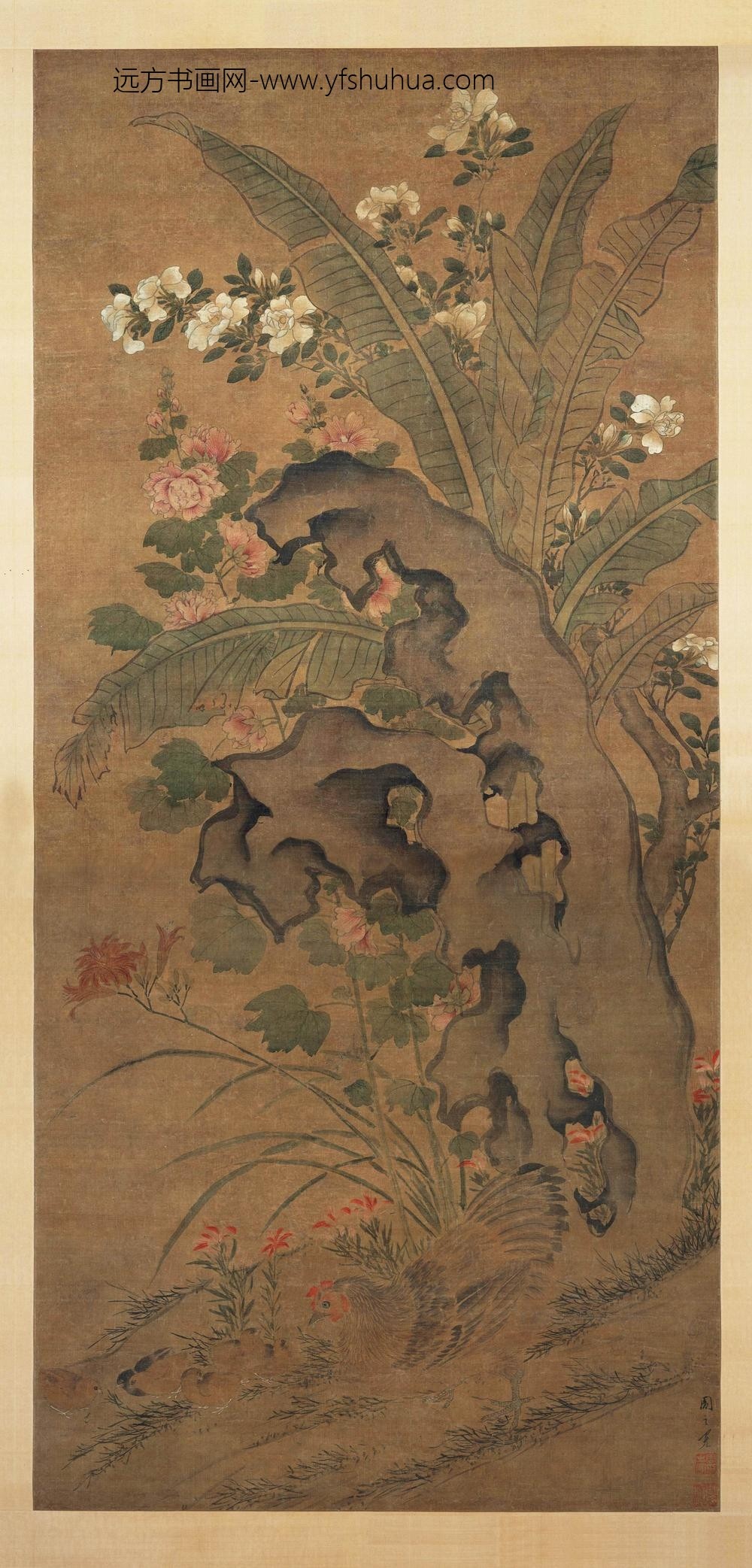 周之冕_花鸟图轴