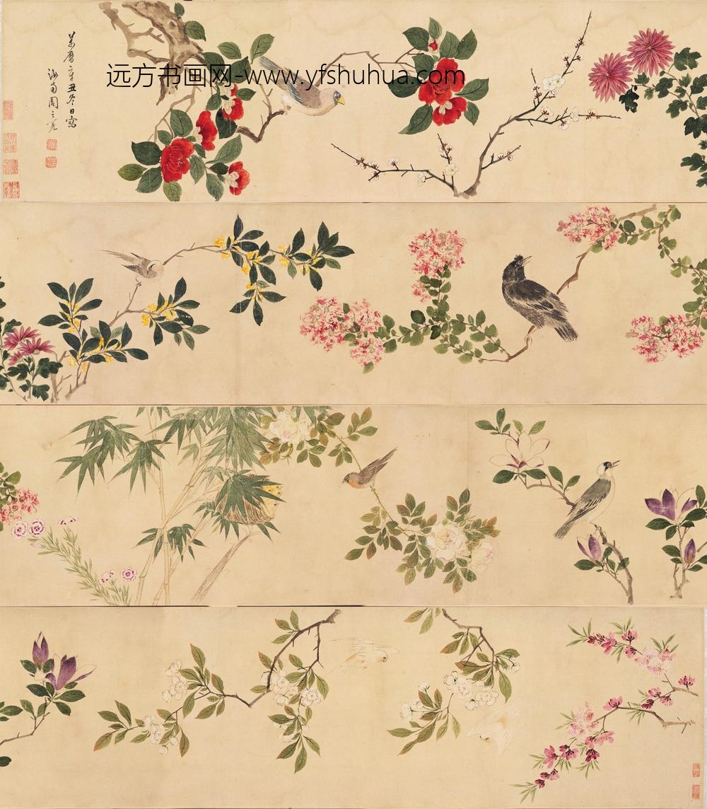 周之冕_设色花鸟卷