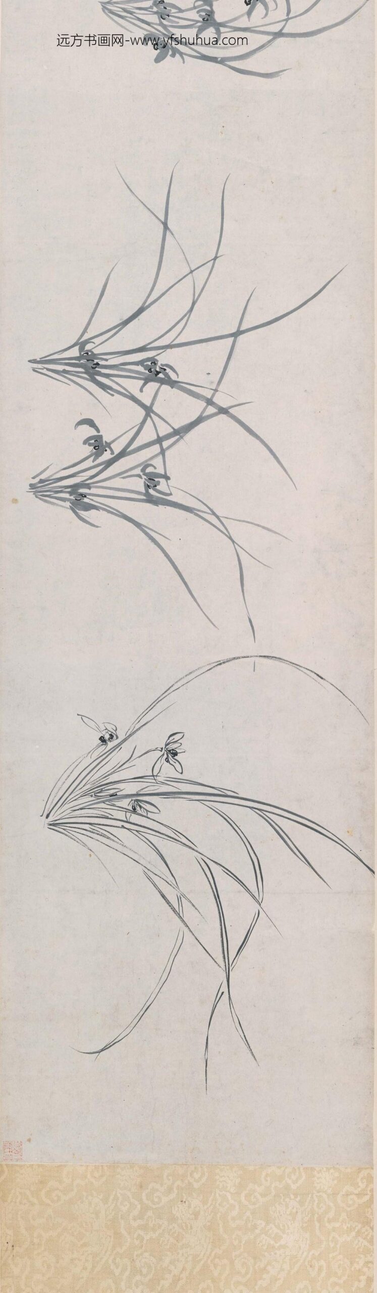 周天球_墨兰图卷_