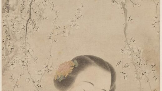 周笠 梅花仕女图轴.jpg