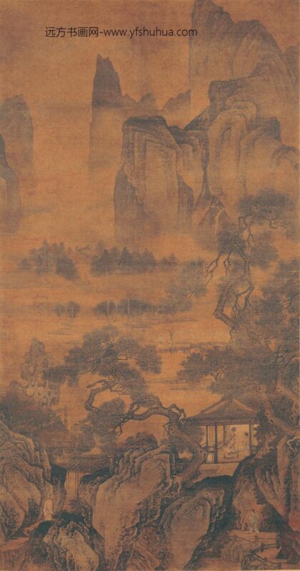 周臣 山斋客至图轴.jpg