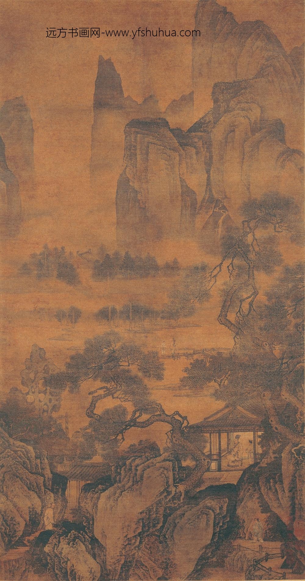 周臣_山斋客至图轴